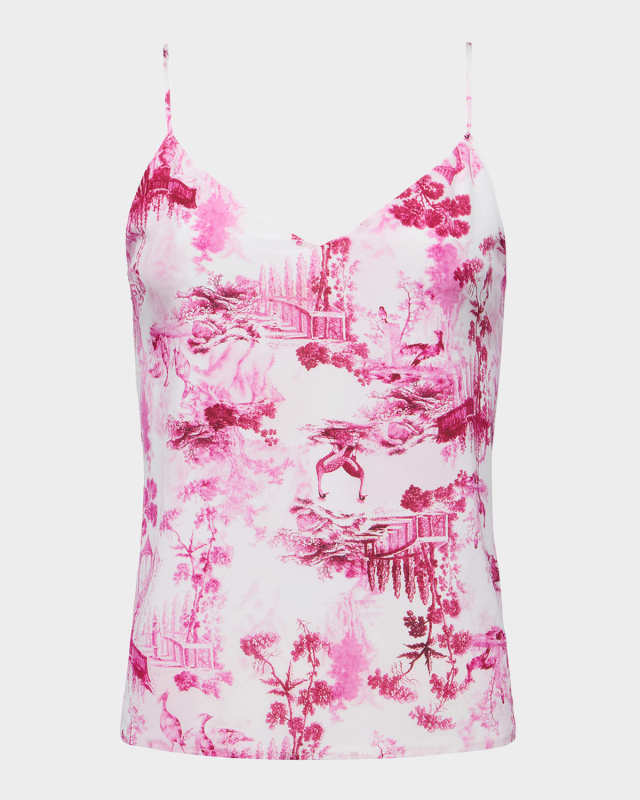 Jane Toile Spaghetti-Strap Tank Top